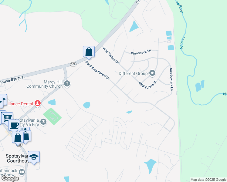 map of restaurants, bars, coffee shops, grocery stores, and more near 6923 Lunette Lane in Spotsylvania Courthouse