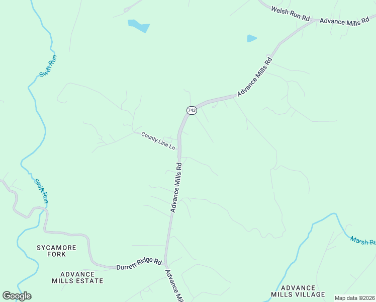 map of restaurants, bars, coffee shops, grocery stores, and more near 4055-4099 Advance Mills Road in Ruckersville
