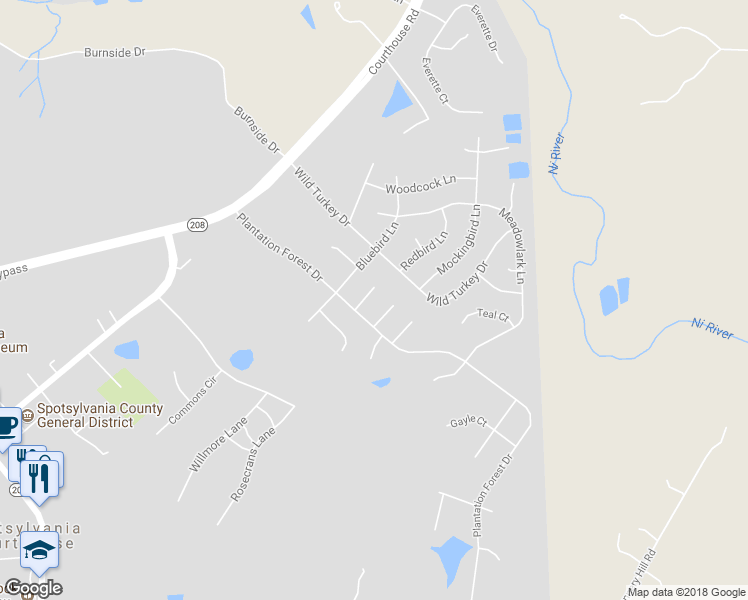 map of restaurants, bars, coffee shops, grocery stores, and more near 10405 Moore Court in Spotsylvania Courthouse