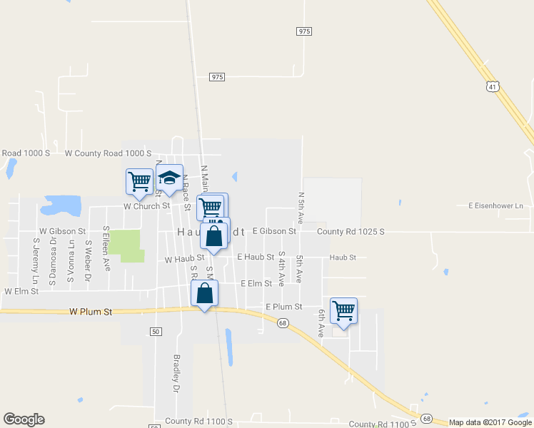 map of restaurants, bars, coffee shops, grocery stores, and more near 400 3rd Avenue in Haubstadt