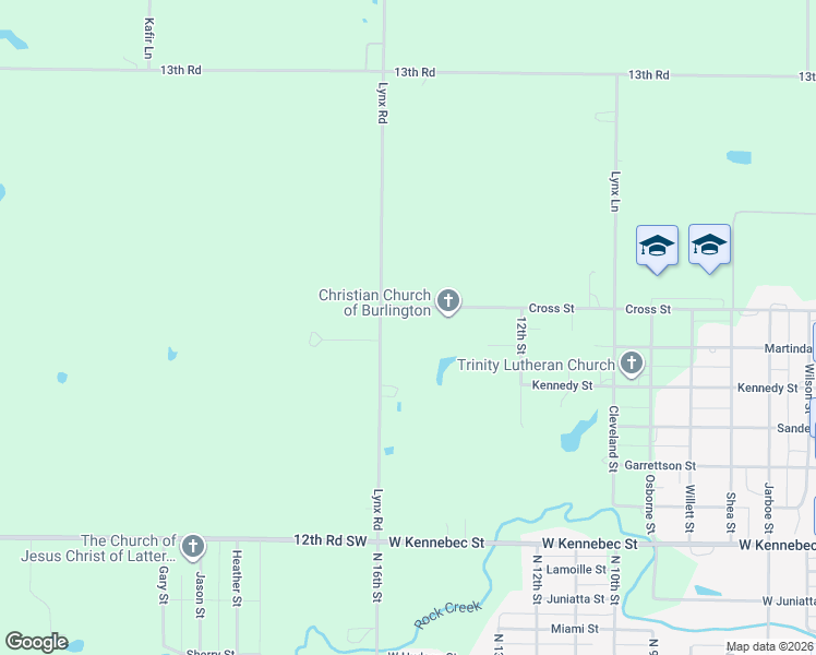 map of restaurants, bars, coffee shops, grocery stores, and more near 1401 Cross Street in Burlington
