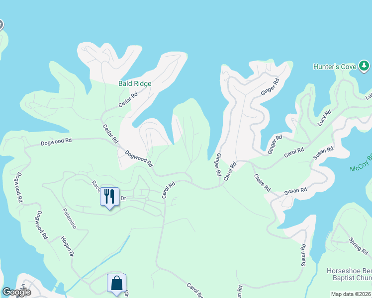 map of restaurants, bars, coffee shops, grocery stores, and more near 101 Hidden Harbor Drive in Lake Ozark