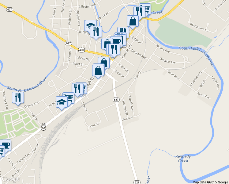 map of restaurants, bars, coffee shops, grocery stores, and more near 227 Winchester Street in Paris