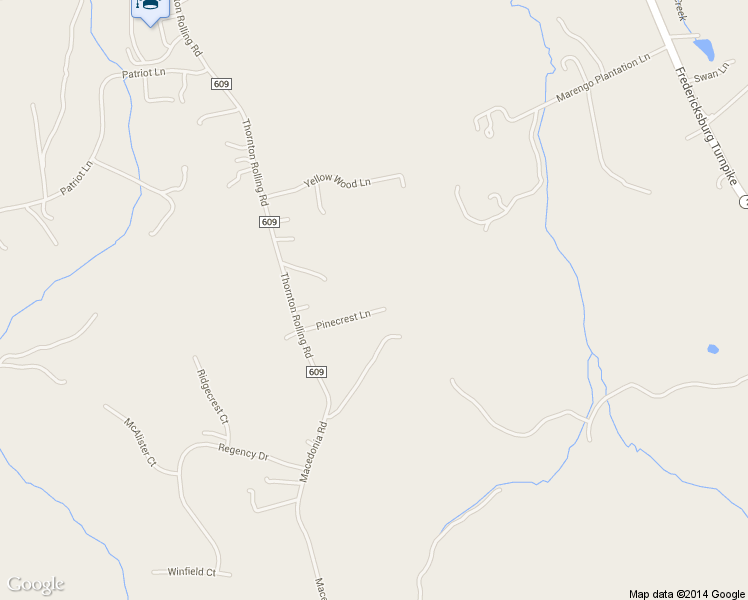 map of restaurants, bars, coffee shops, grocery stores, and more near 2403 Pinecrest Lane in Fredericksburg