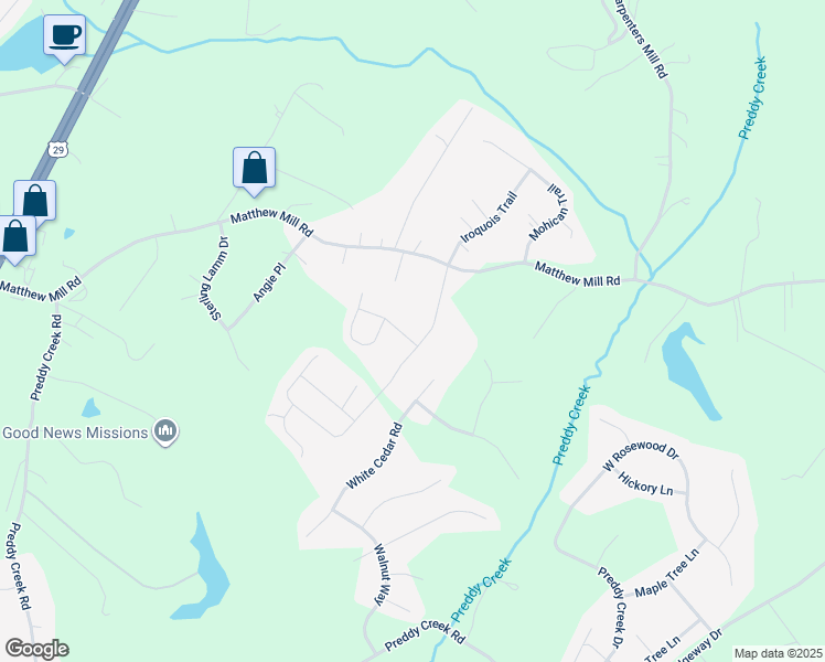map of restaurants, bars, coffee shops, grocery stores, and more near 26 Norford Drive in Ruckersville