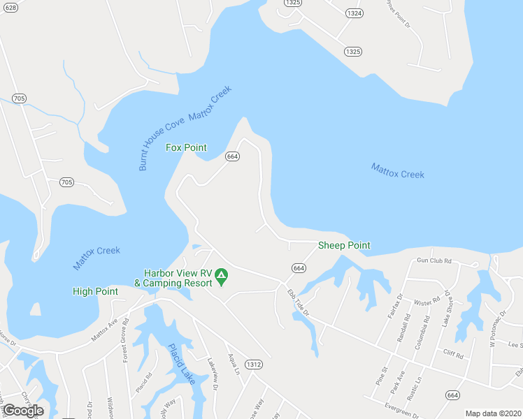 map of restaurants, bars, coffee shops, grocery stores, and more near 1060 Harbor View Circle in Colonial Beach