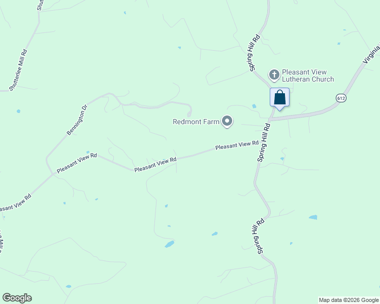 map of restaurants, bars, coffee shops, grocery stores, and more near 122 Pleasant View Road in Staunton