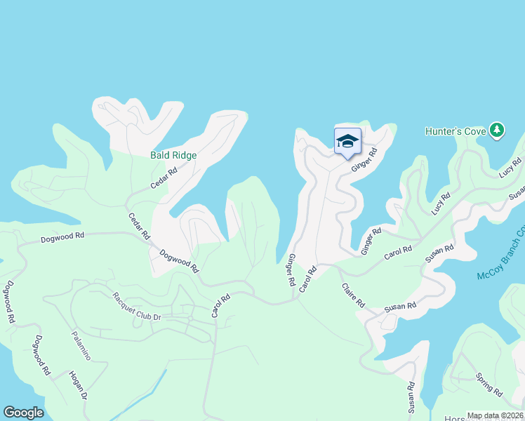 map of restaurants, bars, coffee shops, grocery stores, and more near Red Bud Road in Lake Ozark
