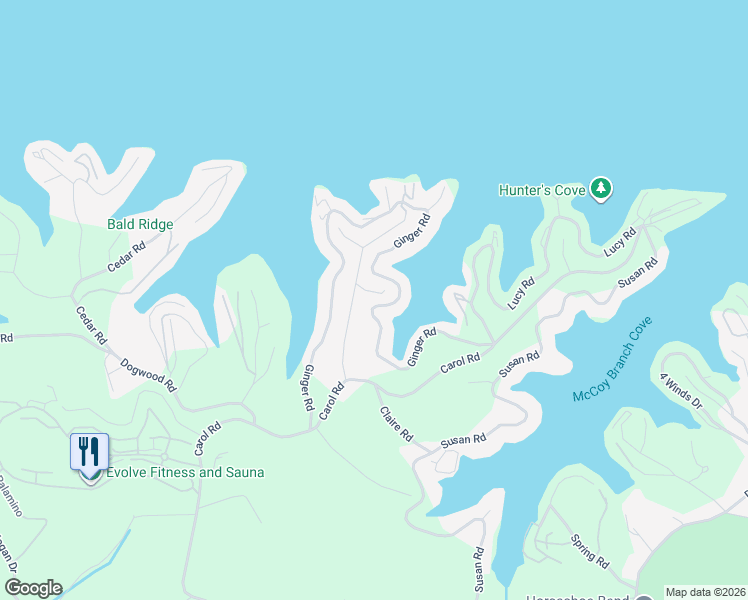 map of restaurants, bars, coffee shops, grocery stores, and more near 300-318 Grandview Drive in Lake Ozark