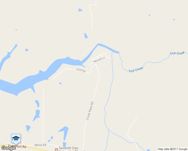 map of restaurants, bars, coffee shops, grocery stores, and more near 1349 Cross Keys Road in Shelbyville