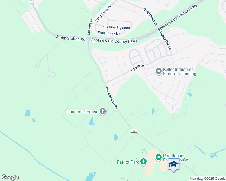 map of restaurants, bars, coffee shops, grocery stores, and more near 6126 Black Oak Court in Fredericksburg