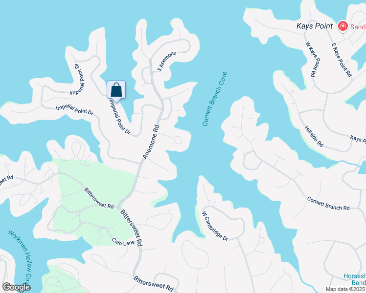 map of restaurants, bars, coffee shops, grocery stores, and more near 170 Lakeview Court in Lake Ozark