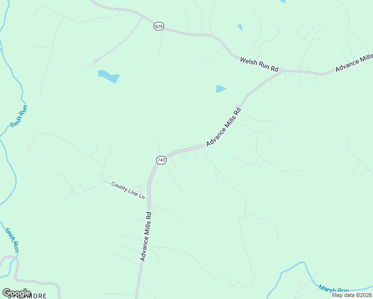 map of restaurants, bars, coffee shops, grocery stores, and more near 3746 Advance Mills Road in Ruckersville