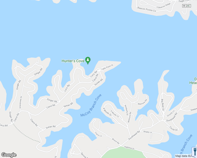 map of restaurants, bars, coffee shops, grocery stores, and more near 1884 Carol Road in Lake Ozark
