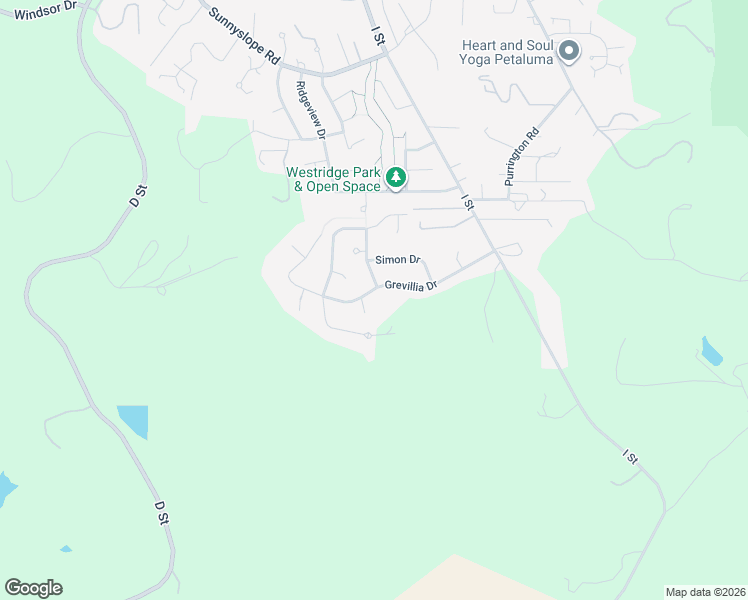 map of restaurants, bars, coffee shops, grocery stores, and more near 180 Grevillia Drive in Petaluma