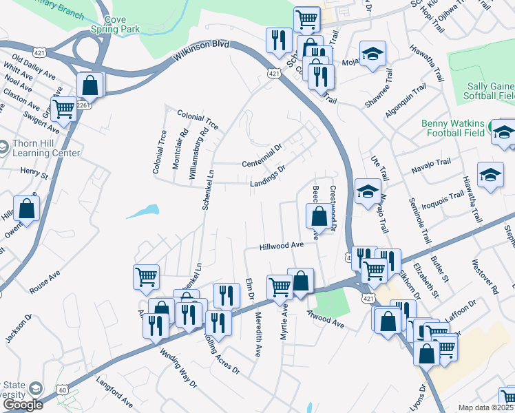 map of restaurants, bars, coffee shops, grocery stores, and more near 226 Laurel Street in Frankfort