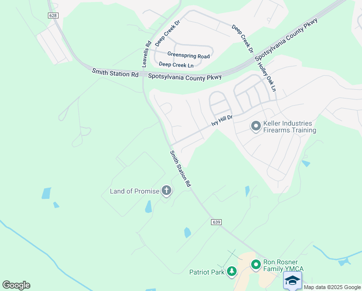 map of restaurants, bars, coffee shops, grocery stores, and more near 6117 Black Oak Court in Fredericksburg