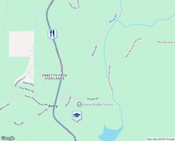 map of restaurants, bars, coffee shops, grocery stores, and more near 4207 Moran Road in Arnold