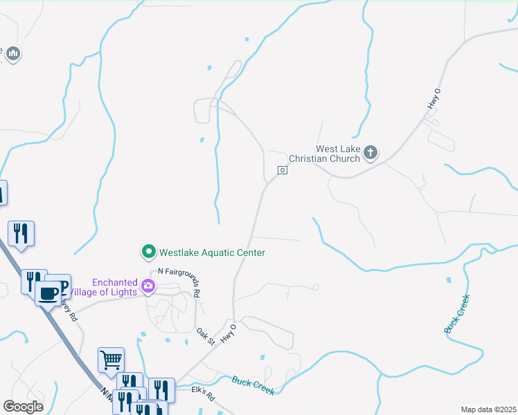 map of restaurants, bars, coffee shops, grocery stores, and more near 699-799 Highway O in Gravois Mills