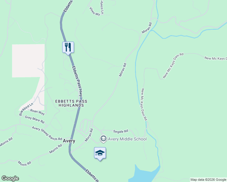 map of restaurants, bars, coffee shops, grocery stores, and more near 4207 Moran Road in Arnold