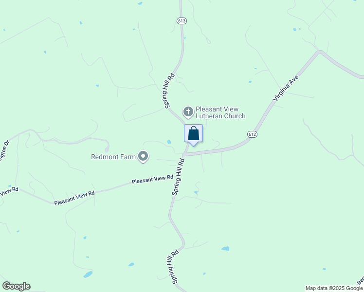 map of restaurants, bars, coffee shops, grocery stores, and more near 2684 Spring Hill Road in Staunton