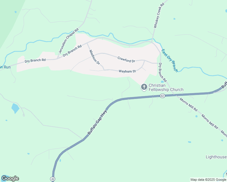 map of restaurants, bars, coffee shops, grocery stores, and more near 9 Bradford Street in Swoope