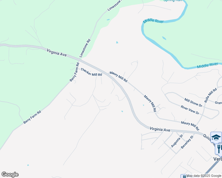 map of restaurants, bars, coffee shops, grocery stores, and more near 468 Quicks Mill Road in Verona
