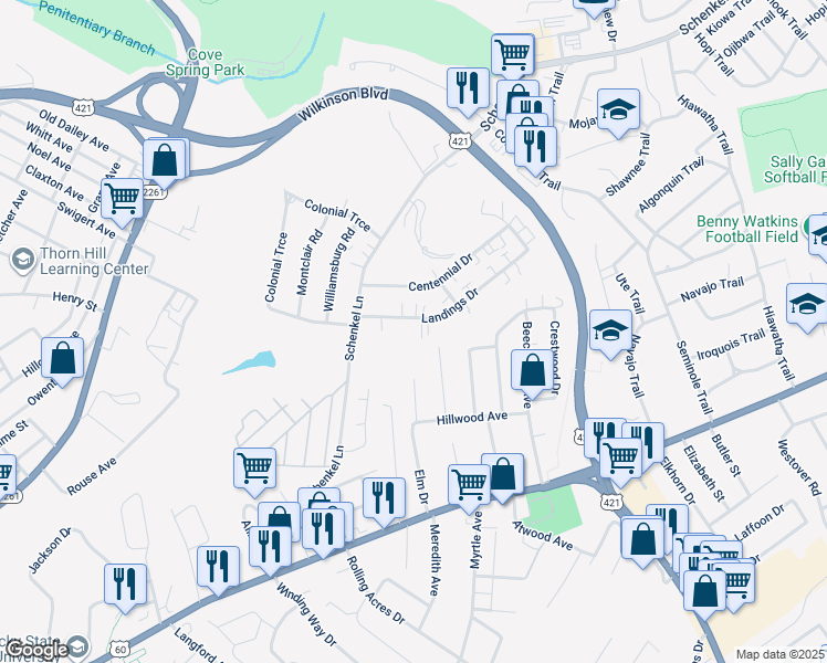 map of restaurants, bars, coffee shops, grocery stores, and more near 226 Laurel Street in Frankfort