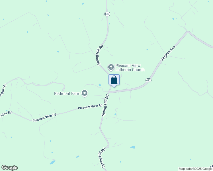 map of restaurants, bars, coffee shops, grocery stores, and more near 2684 Spring Hill Road in Staunton
