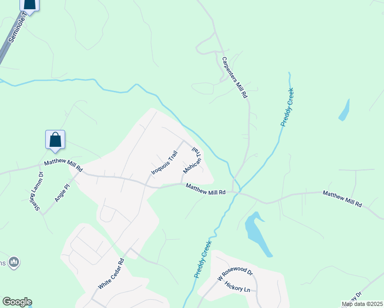 map of restaurants, bars, coffee shops, grocery stores, and more near 197 Mohican Trail in Ruckersville