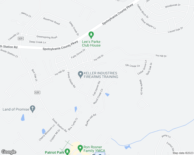 map of restaurants, bars, coffee shops, grocery stores, and more near 9101 Wood Creek Circle in Fredericksburg