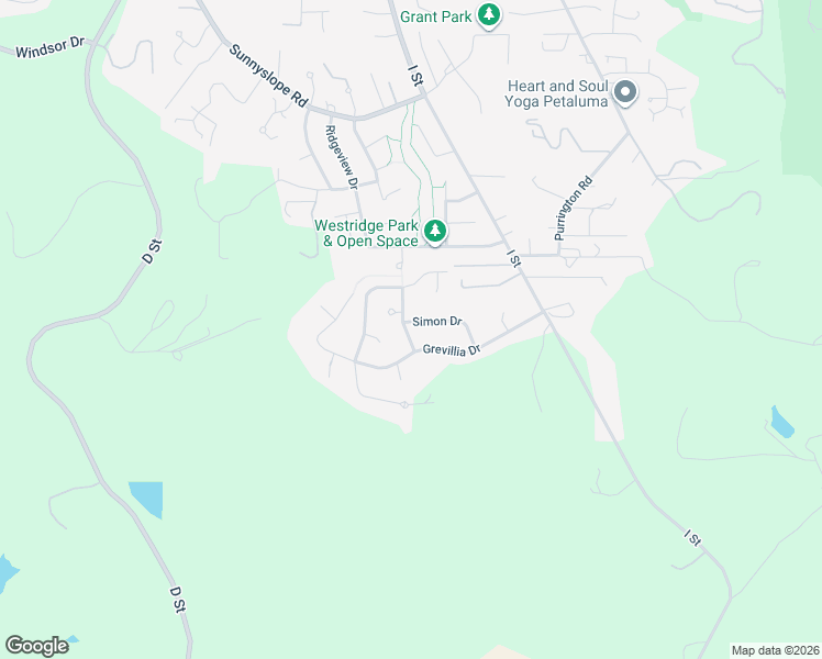 map of restaurants, bars, coffee shops, grocery stores, and more near 302 Lydia Court in Petaluma