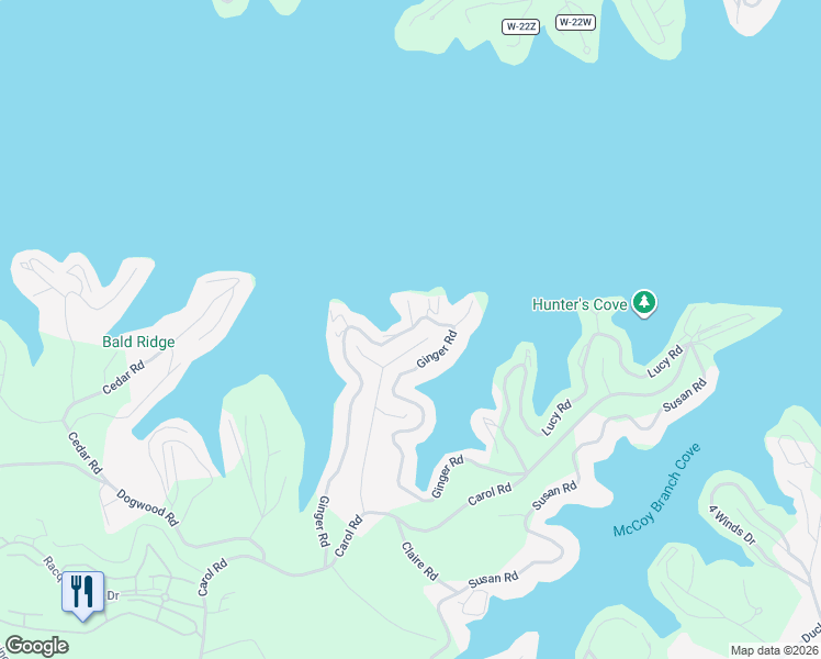 map of restaurants, bars, coffee shops, grocery stores, and more near 353 Ginger Rd in Lake Ozark