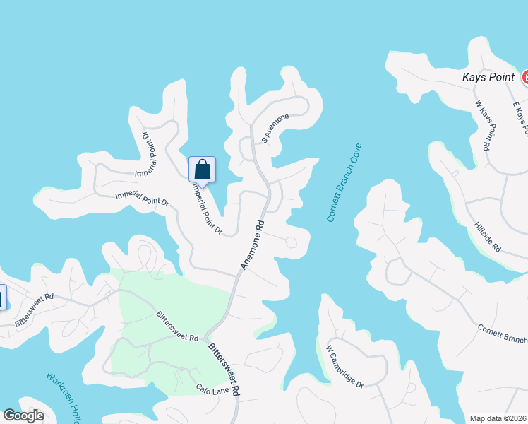 map of restaurants, bars, coffee shops, grocery stores, and more near 13 Park Circle Drive in Village of Four Seasons