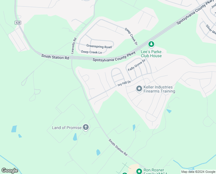 map of restaurants, bars, coffee shops, grocery stores, and more near 9602 Hazelbrook Court in Fredericksburg