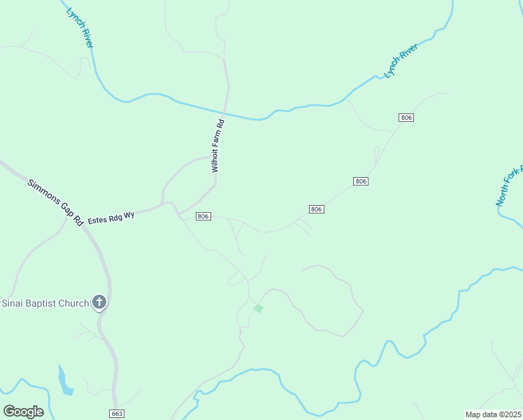 map of restaurants, bars, coffee shops, grocery stores, and more near 250 Estes Ridge in Dyke