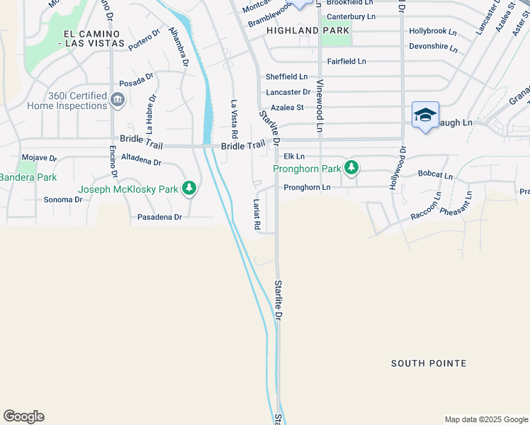map of restaurants, bars, coffee shops, grocery stores, and more near 3333 Starlite Drive in Pueblo