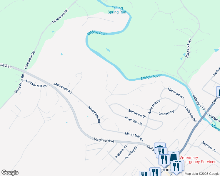 map of restaurants, bars, coffee shops, grocery stores, and more near 14 Marlene Place in Verona