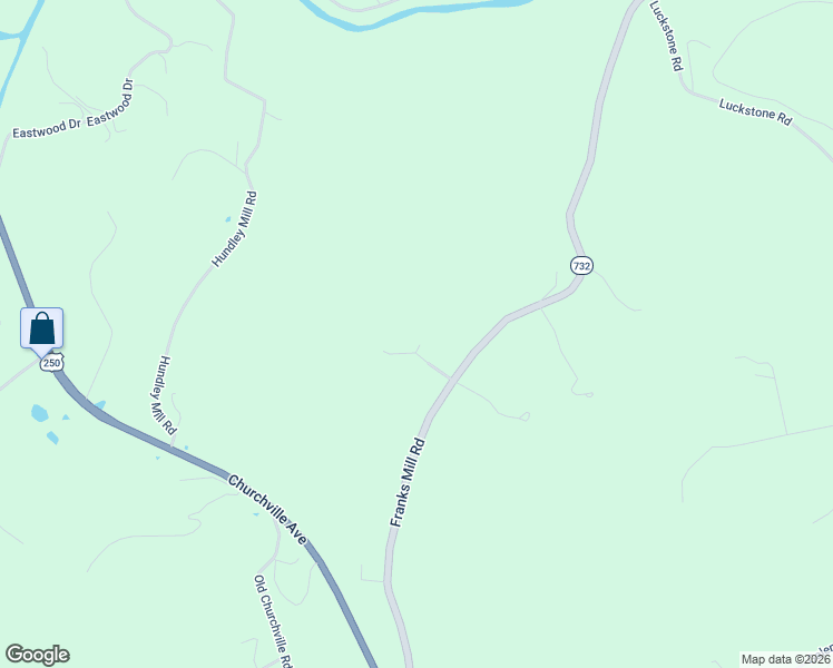 map of restaurants, bars, coffee shops, grocery stores, and more near 340 Franks Mill Road in Staunton