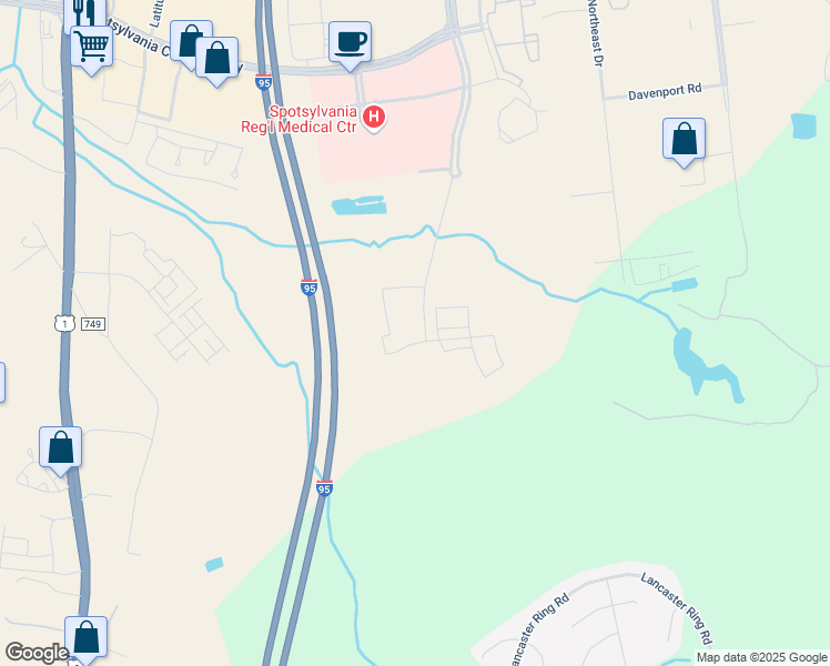 map of restaurants, bars, coffee shops, grocery stores, and more near in Fredericksburg
