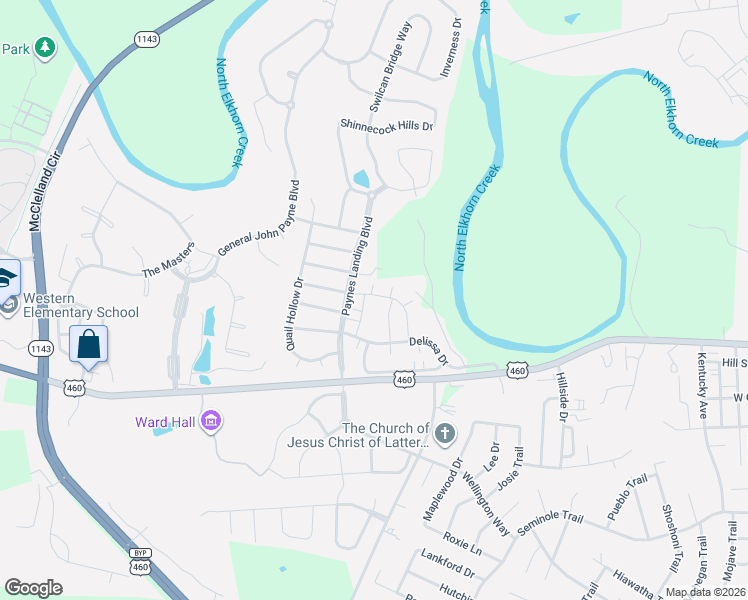 map of restaurants, bars, coffee shops, grocery stores, and more near 200 Paynes Landing Boulevard in Georgetown