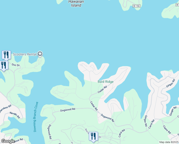 map of restaurants, bars, coffee shops, grocery stores, and more near 43 Tara Road in Lake Ozark