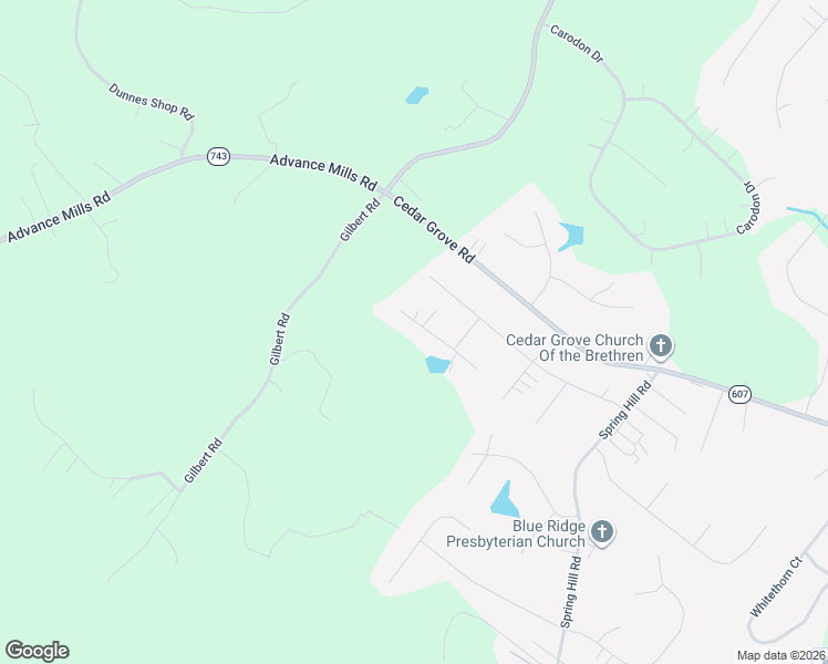 map of restaurants, bars, coffee shops, grocery stores, and more near 152 William Road in Ruckersville