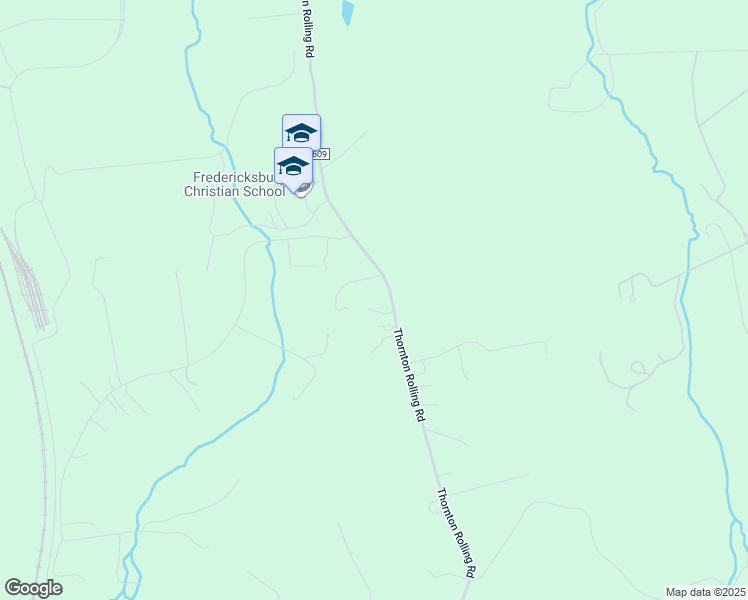map of restaurants, bars, coffee shops, grocery stores, and more near 9210 Thornton Rolling Road in Fredericksburg