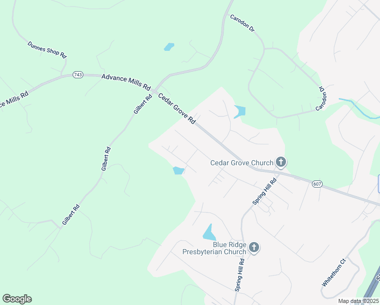 map of restaurants, bars, coffee shops, grocery stores, and more near 28 Bernice Lane in Ruckersville