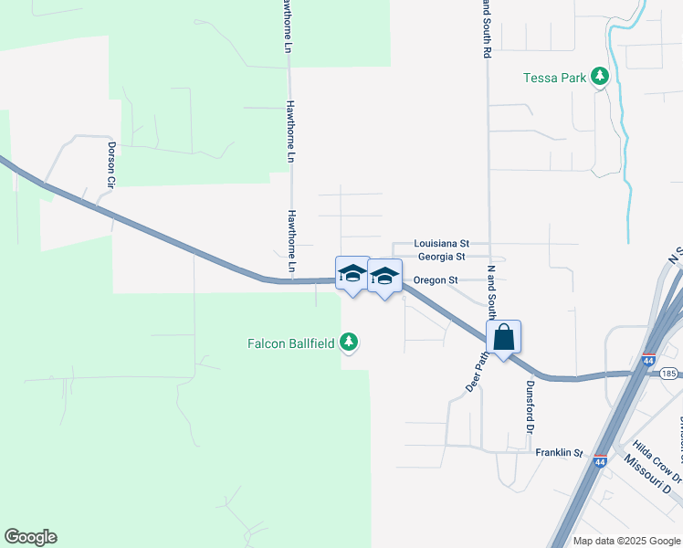 map of restaurants, bars, coffee shops, grocery stores, and more near 531 Falcon Drive in Sullivan