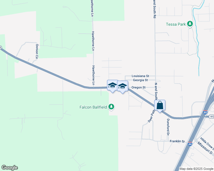 map of restaurants, bars, coffee shops, grocery stores, and more near 531 Falcon Drive in Sullivan