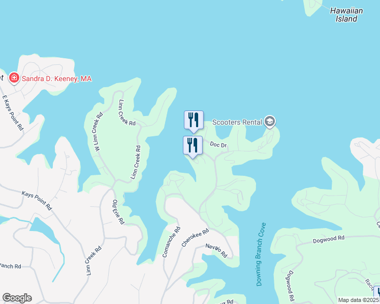 map of restaurants, bars, coffee shops, grocery stores, and more near in Lake Ozark