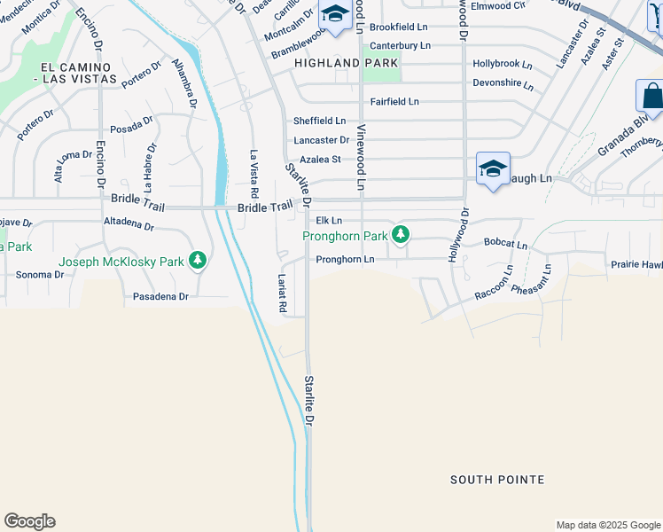 map of restaurants, bars, coffee shops, grocery stores, and more near 3928 Pronghorn Lane in Pueblo