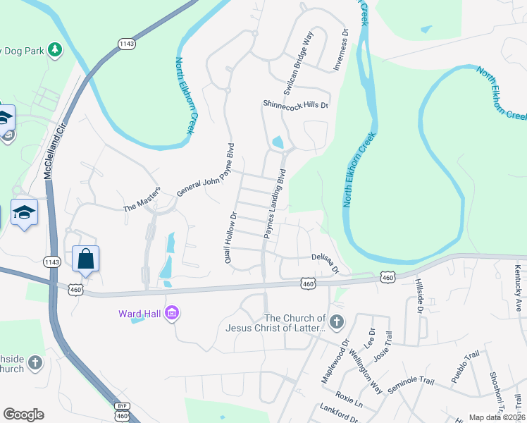 map of restaurants, bars, coffee shops, grocery stores, and more near 102 La Costa Drive in Georgetown